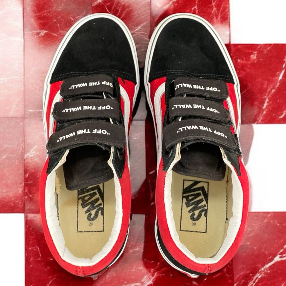 Vans Old Skool V OTW Strapped Black Red Checkerboard Men 5.5 / Women 7 - Picture 5 of 12